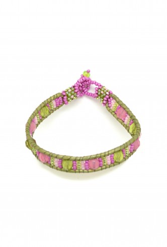 Leather Crystal Boho Bracelet Leather Crystal Boho Bracelet